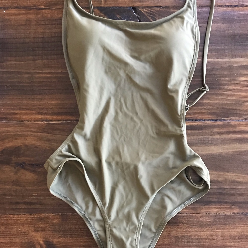 NEVER WORN SunnyCo Pamela Suit in Olive Green